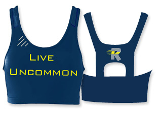 Navy Blue Ladies Poly/Spandex Sport Bra