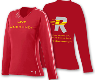 Red Ladies Spandex Power Jersey