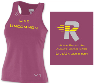 Maroon Wicking Racerback Ladies Shirt
